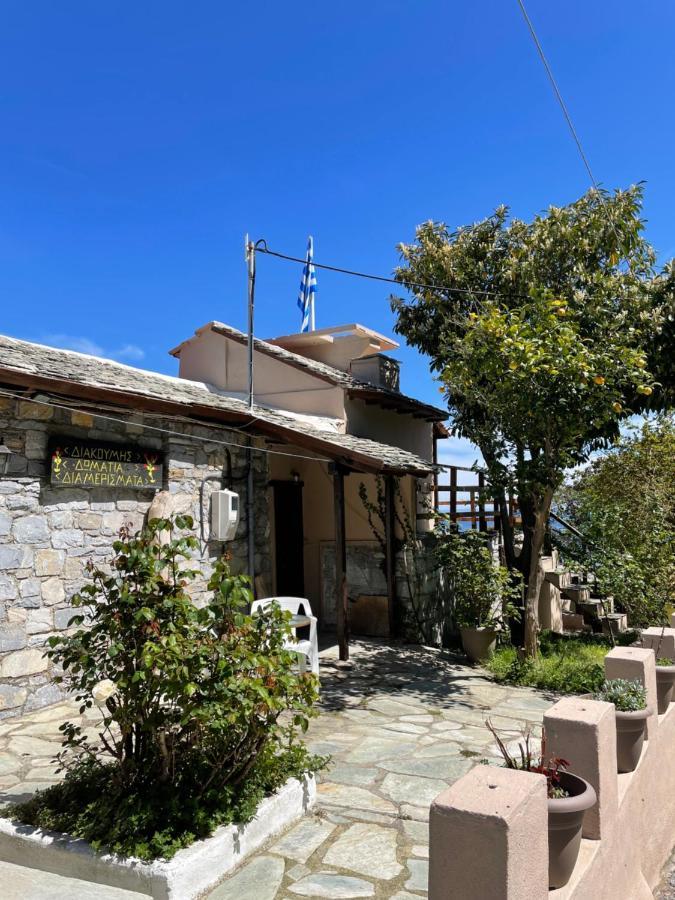 Double Studio Room In Mylopotamos With Beautifull View Tsagarada Bagian luar foto